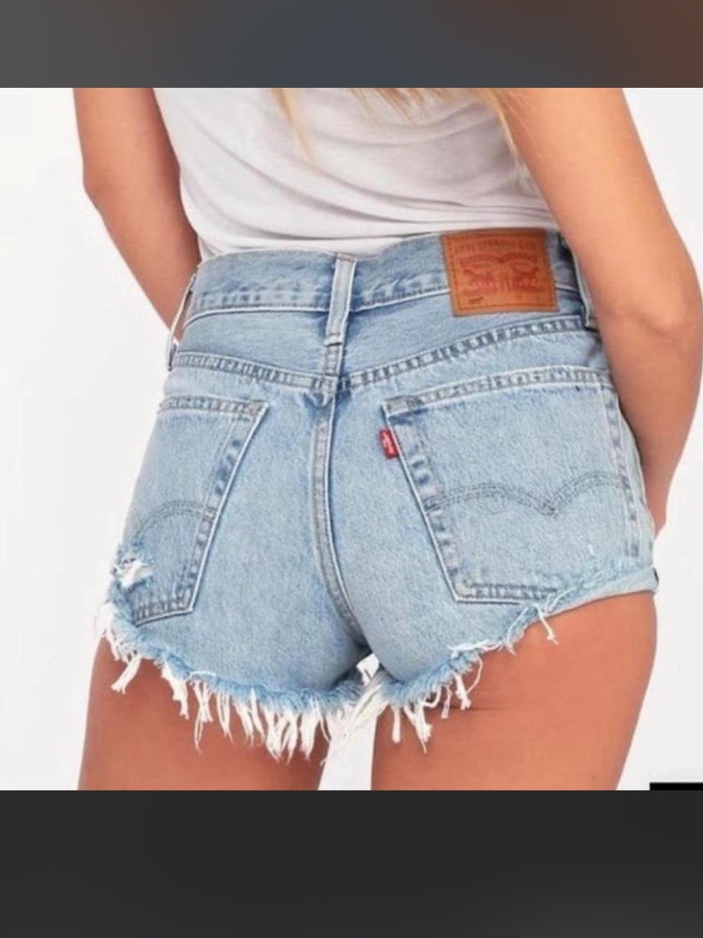 Cutoff Levi’s Wedgie Cheeky Shorts | NWT Size 14 W32 Light Wash